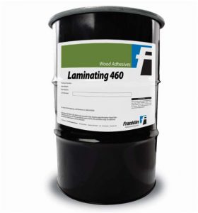 A large gallon of Laminating 460 adhesive